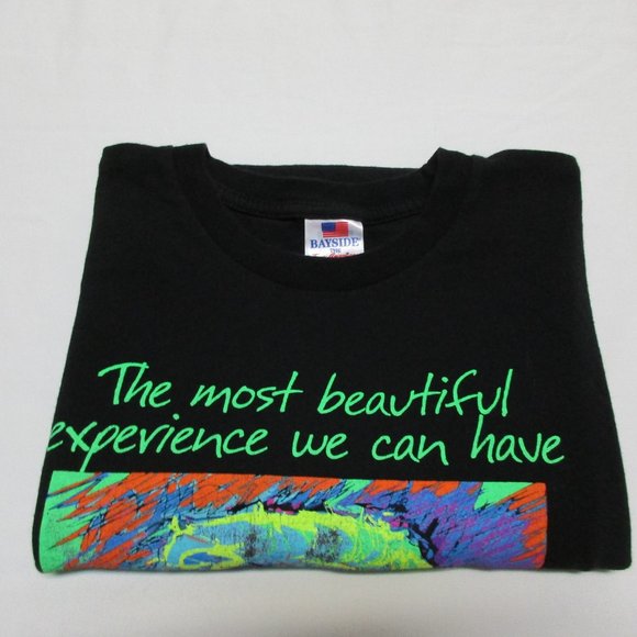 Vintage Albert Einstein T-Shirt Men's Size Medium Black Made in USA - Picture 7 of 7